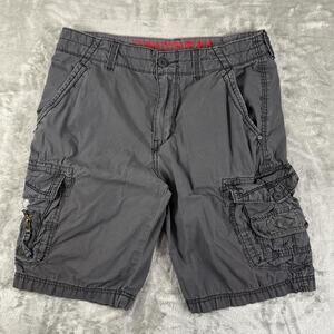 Y2K Union Bay Dark Grey Cargo Shorts Size 32